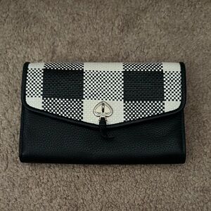 Kate Spade Black and White Checkered Women's Wallet